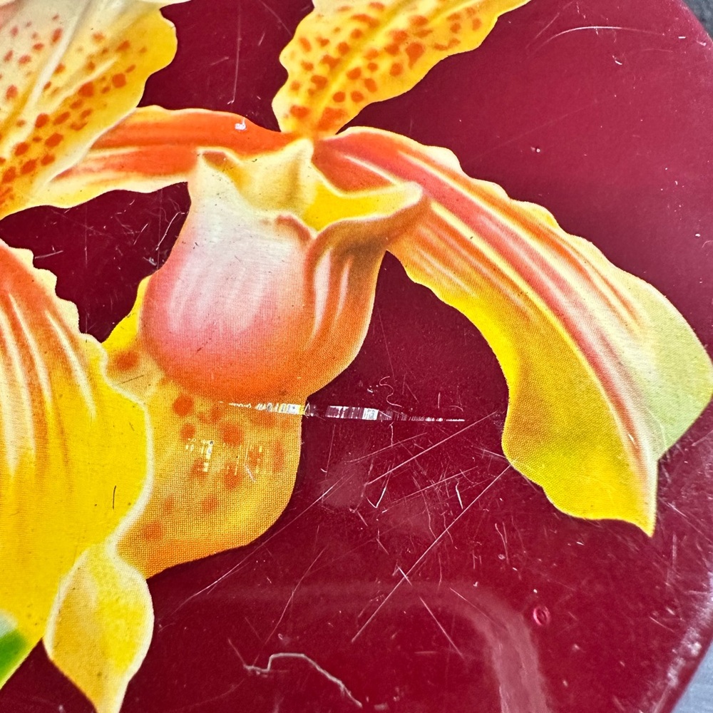 Vintage Peek Frean & co LTD orchid biscuit manufacturers tin London - Picture 4 of 9